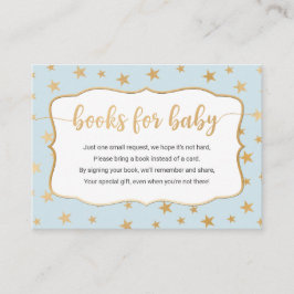 Blue Gold Stars Buy Buy Request Card Visitenkarte