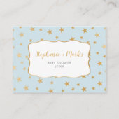 Blue Gold Stars Buy Buy Request Card Visitenkarte (Rückseite)