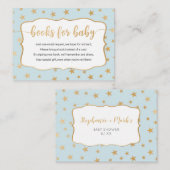 Blue Gold Stars Buy Buy Request Card Visitenkarte (Vorne/Hinten)
