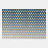 Blue Gold Stars Geschenkpapier Set (Vorderseite 2)