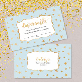 Blue Gold Stars Junge Gewinnkarte Visitenkarte