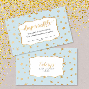 Blue Gold Stars Junge Gewinnkarte Visitenkarte