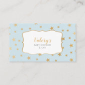 Blue Gold Stars Junge Gewinnkarte Visitenkarte (Rückseite)