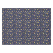 Blue Gold Stars Muster Elegantes Design Tischdecke (Vorderseite (Horizontal))