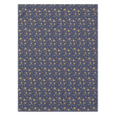 Blue Gold Stars Muster Elegantes Design Tischdecke (Vorderseite)