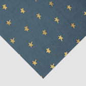 Blue Gold Stars Seidenpapier (Detail)