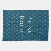 Blue Gold Stars Shine Bright Geschirrtuch (Horizontal)