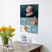Blue Gold Stars Welcome Baby Boy Foto Collage Foliendrucke (Ablage(Küche))