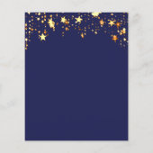 Blue Gold-Sterne-Firmenlogo Qr-Codeinstagramm Flyer (Hinten)