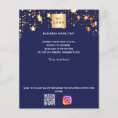 Blue Gold-Sterne-Firmenlogo Qr-Codeinstagramm Flyer (Vorne)