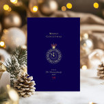 Blue & Gold Stilvolle Chic Frohe Weihnachten Folien Feiertagskarte<br><div class="desc">Das elegante Design und die moderne Farbpalette eignen sich ideal für Freunde,  Familien und Kollegen,  um sich mit Freunden und Freunden zu teilen. Mit dieser zeitlosen Urlaubskarte fügen Sie Ihren saisonalen Wünschen eine unvergessliche Touch hinzu!</div>