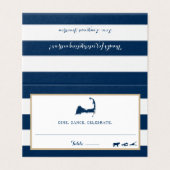 Blue Gold Streifen Chatham Cape Cod Hochzeitssaal (Außenseite Aufgefaltet)