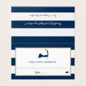 Blue Gold Streifen Chatham Cape Cod Hochzeitssaal (Außenseite Aufgefaltet)