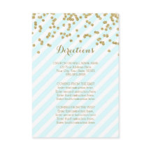 Blue Gold Streifen Hochzeitkarten