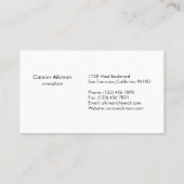 Blue Gold Strip Business Card Visitenkarte (Rückseite)