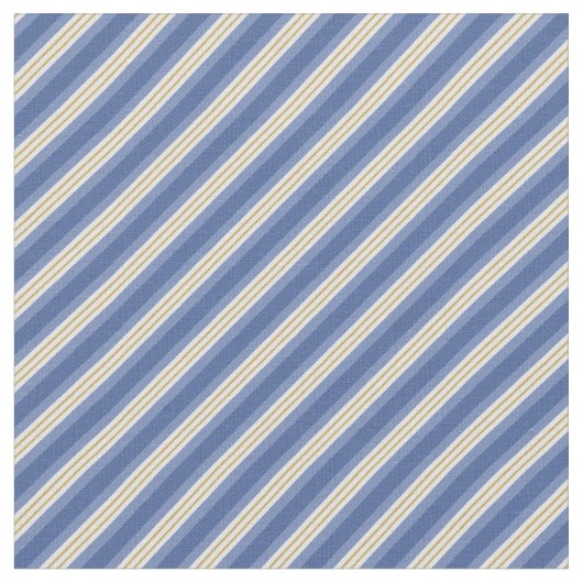 Blue & Gold Stripes Stoff (Nahaufnahme)