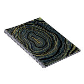 Blue Gold Swirl Glam Art Dream Journal Planner Notizblock (Rechte Seite)