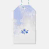 Blue & Gold Tea Party Geschenketiketten Geschenkanhänger (Rückseite)