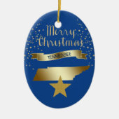 Blue Gold Tennessee Star Keramikornament (Vorne)