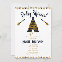 Blue & Gold Tepee Moderne schicke Baby Dusche