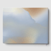 Blue & Gold Textur Gästebuch (Rückseite)