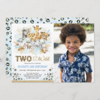 Blue Gold Tropical Safari Zwei Wildtiere Foto Gebu