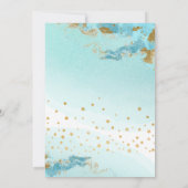 Blue Gold Twin Boy Baby Shower Einladung (Rückseite)