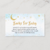 Blue Gold über dem Mond Baby Duschbücher für Baby Begleitkarte (Vorderseite)