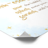 Blue Gold über dem Mond Baby Dusche Mama Osa Bar Poster (Ecke)