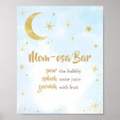 Blue Gold über dem Mond Baby Dusche Mama Osa Bar Poster (Vorne)
