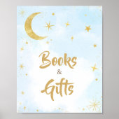 Blue Gold über dem Mond Kinderbücher und Geschenke Poster (Vorne)