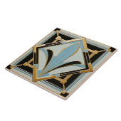 Blue Gold und Black Art Deco Keramik Tile. Fliese (Seite)