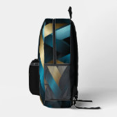 Blue, Gold und Black Custom Backpack Bedruckter Rucksack (Rechts)