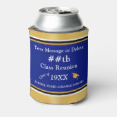 Blue, Gold und Weiß, Class Wiedersehen Gift Ideas, Dosenkühler (Kanne Rückseite)