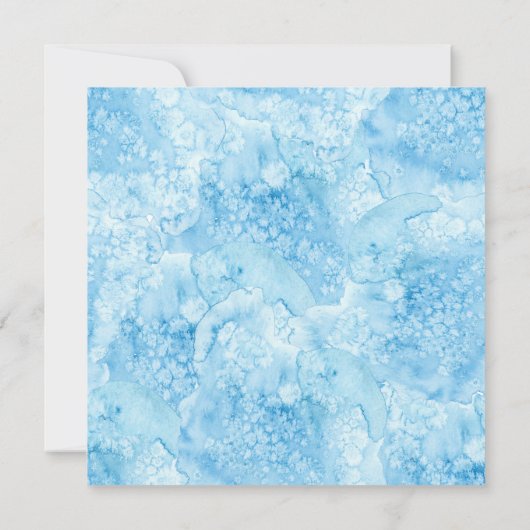 Blue & Gold unter dem Sea Boy Birthday Square Einladung (Rückseite)