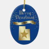 Blue Gold Utah Star Keramikornament (Vorne)