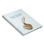 Blue Gold Vase White Feather Notizblock (Rechte Seite)