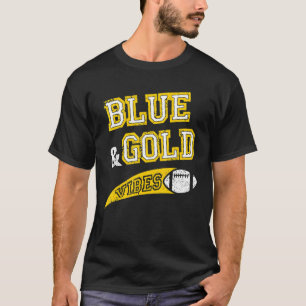 Blue & Gold Vibes Fußballteam-Fan T-Shirt