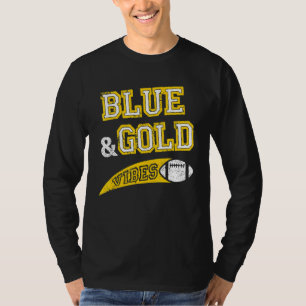 Blue & Gold Vibes Fußballteam-Fan T-Shirt