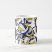 Blue Gold Volleyball Team Farben Trainer Name Kaffeetasse (Mittel)