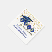 Blue Gold von Custom Graduation Party Serviette (Ecke)
