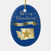 Blue Gold Washington Keramik Ornament (Vorne)