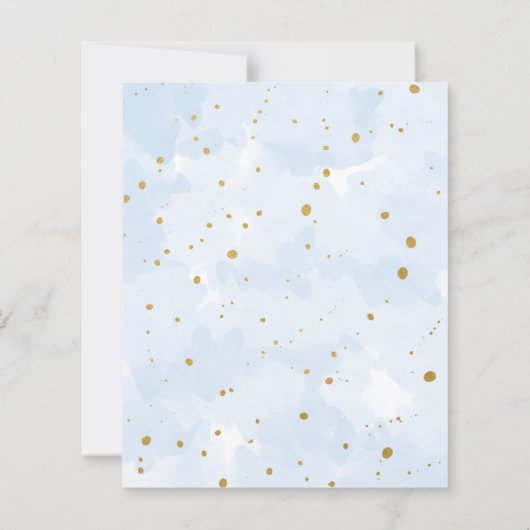 Blue Gold Watercolor Abschluss PAPIER (Rückseite)