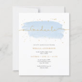 Blue Gold Watercolor Abschluss PAPIER (Vorderseite)