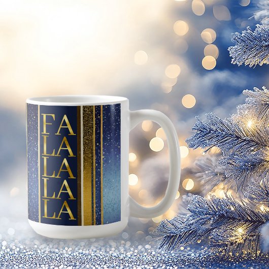 Blue Gold Weihnachten für La La Pattern#27 ID1009 Kaffeetasse