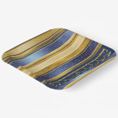 Blue Gold Weihnachten für La La Pattern#27 ID1009 Pappteller (Gewinkelt)