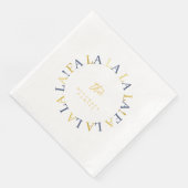 Blue Gold Weihnachten La-ID1009 Serviette (Ecke)