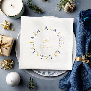 Blue Gold Weihnachten La-ID1009 Serviette