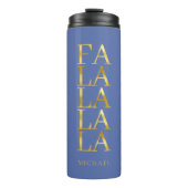 Blue Gold Weihnachten La-ID1009 Thermosbecher (Vorderseite)