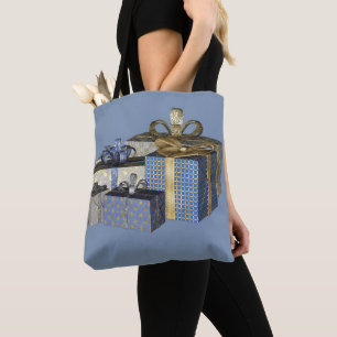 Blue Gold Weihnachtsgeschenke Feiertage Tasche